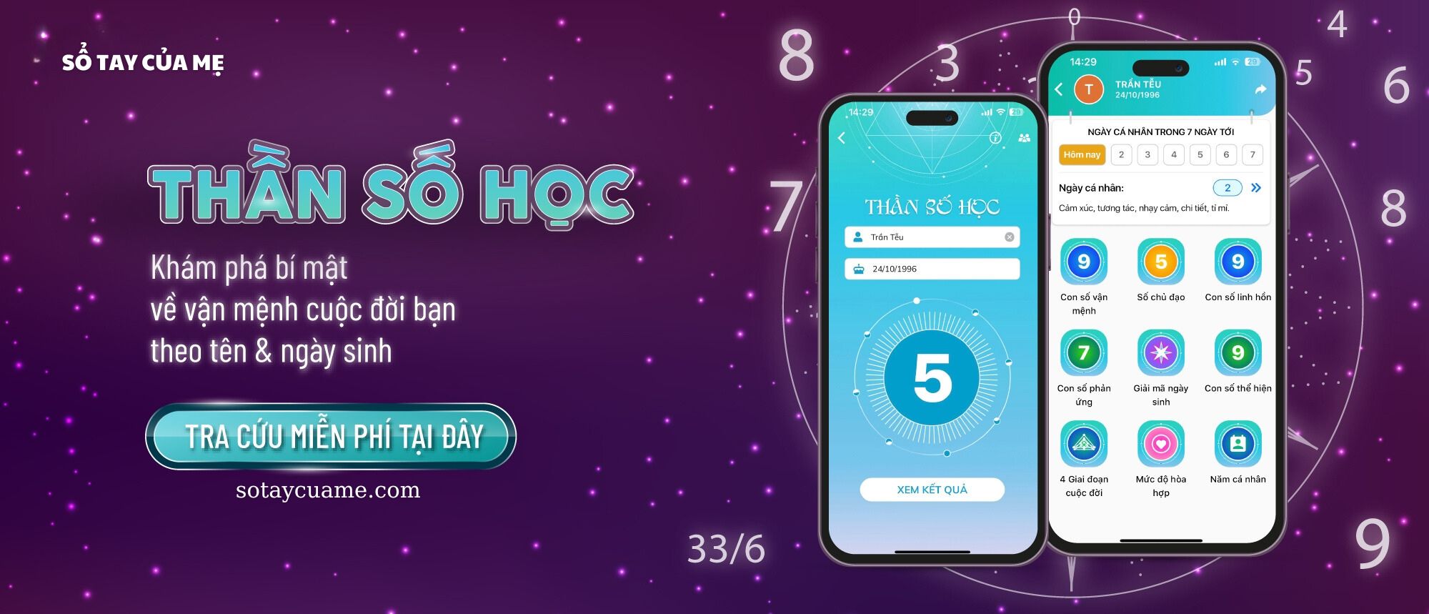 banner thần số học